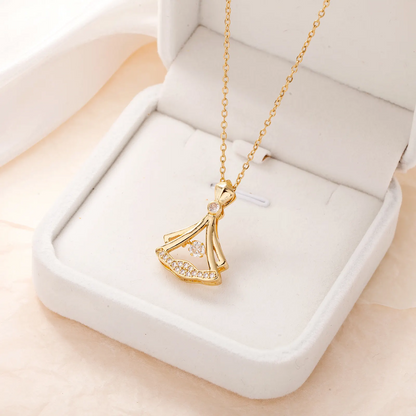 50% Off Today  Luxury Fan Charm Necklace – Modern Plated Beauty - Plated Fan Necklace
